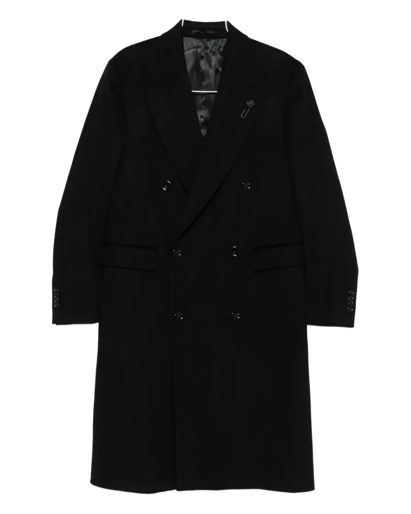 LARDINI Doppelreihiger Mantel - Schwarz Schwarz