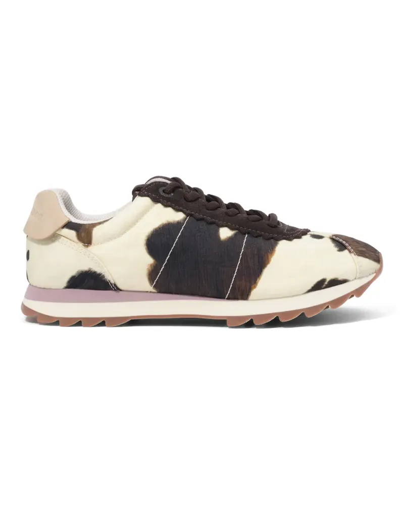 BIMBA Y LOLA Retro Ballerinas mit Pony-Print - Nude Nude