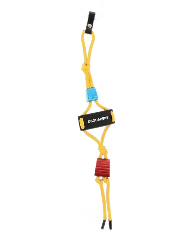 Dsquared2 logo-patch keyring - Gelb Gelb