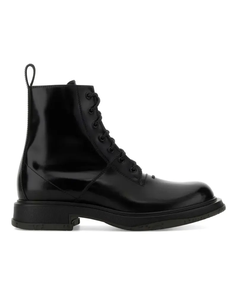 Gucci Schnürstiefel mit Logo-Detail - Schwarz Schwarz