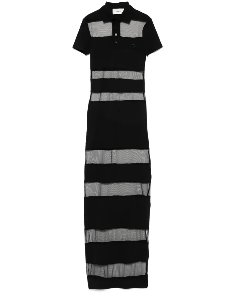 COPERNI Gestreiftes Polokleid - Schwarz Schwarz