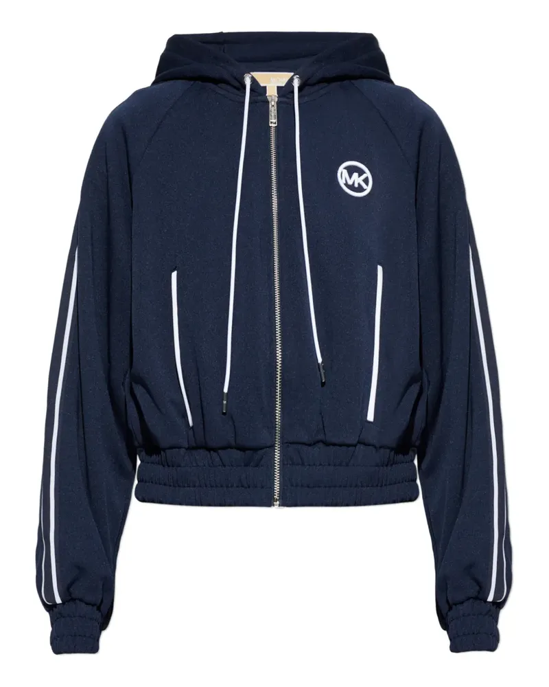 Michael Kors logo-embroidered zip-up hoodie - Blau Blau
