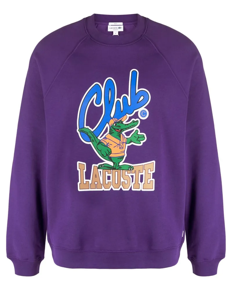 Lacoste Sweatshirt mit grafischem Print - Violett Violett