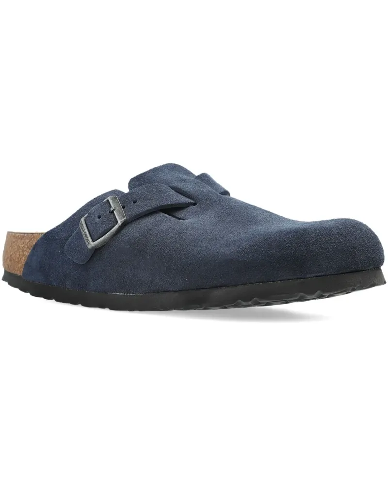 Birkenstock Boston Wildleder-Mules - Blau Blau
