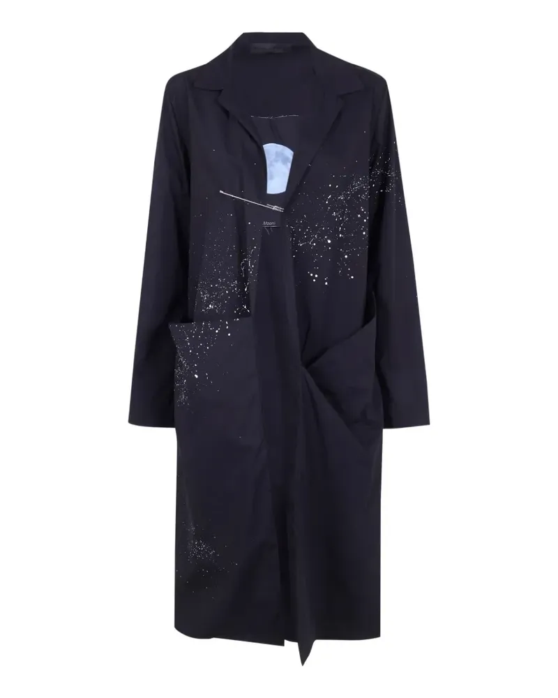 Maria Calderara front-pocket printed-detail coat - Schwarz Schwarz