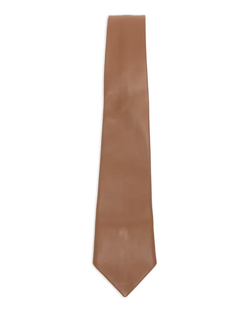 Sunflower leather tie - Braun Braun