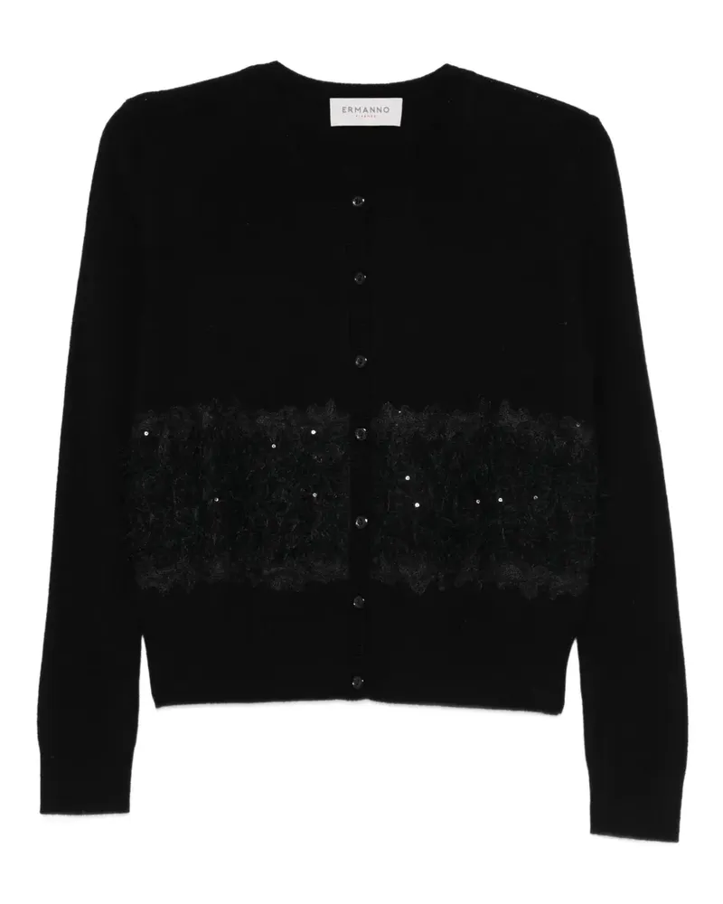 Ermanno Scervino Cardigan mit Pailletten - Schwarz Schwarz