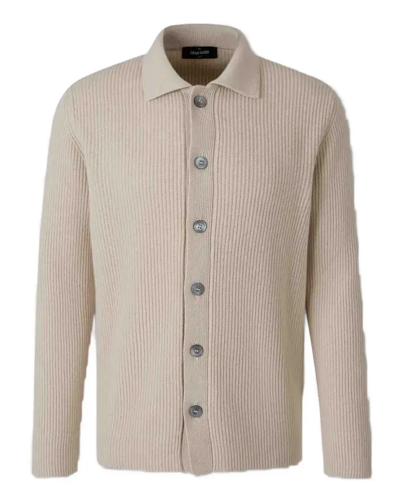 Gran Sasso Gerippter Pullover mit Knöpfen - Nude Nude