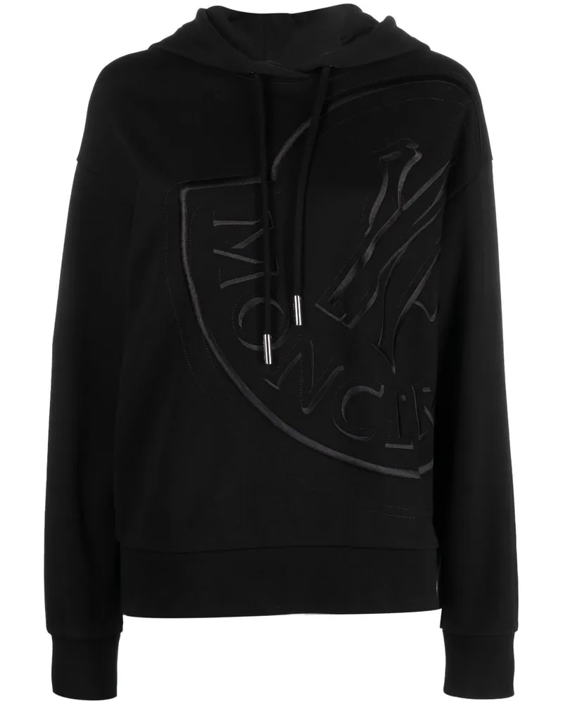 Moncler Hoodie mit Logo Schwarz