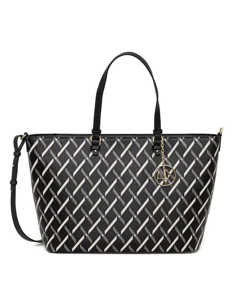 Armani Exchange logo-charm tote bag - Schwarz Schwarz