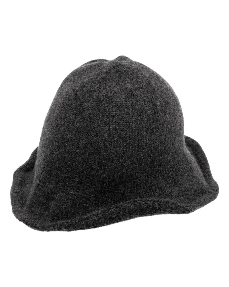 GOEN.J Gestrickter Fischerhut - Grau Grau