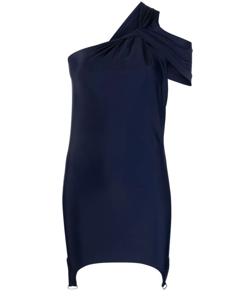 Courrèges Einschultriges Minikleid Blau