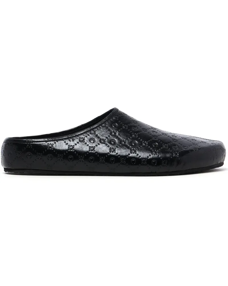 Marine Serre Slipper mit Moon-Prägung - Schwarz Schwarz
