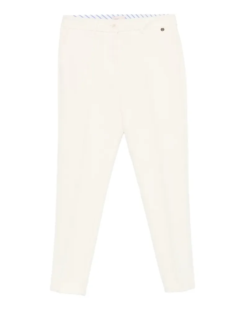 Liu Jo logo-plaque trousers - Nude Nude