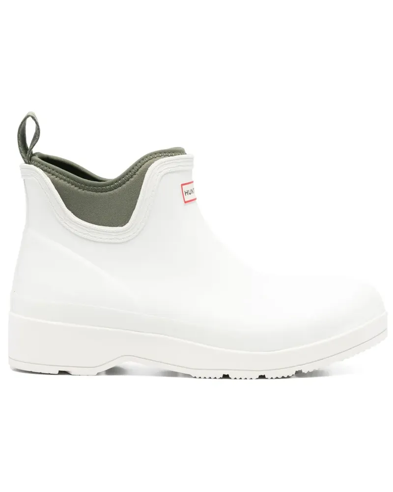 Hunter Regenstiefel mit Logo-Patch 35mm - Weiß Weiß