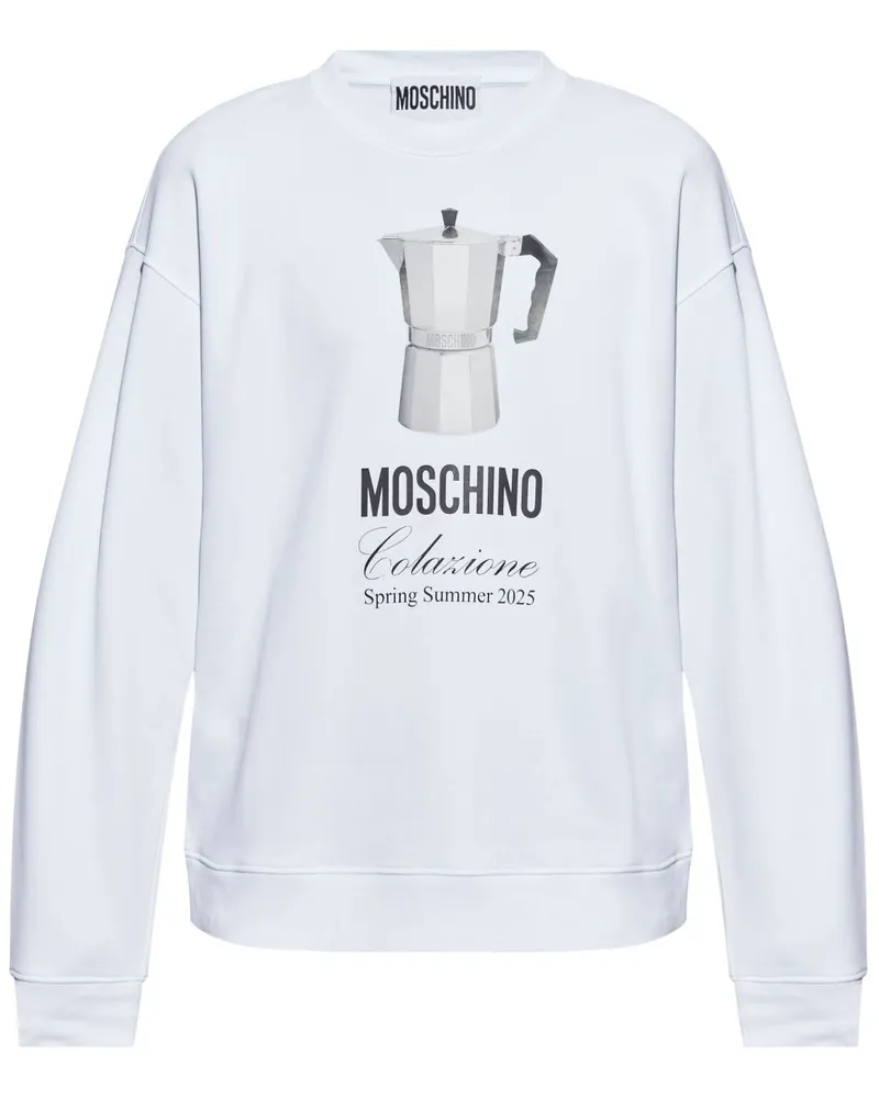 Moschino Sweatshirt mit Print - Weiß Weiß