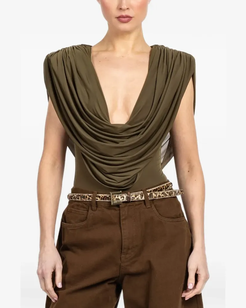 Ronny Kobo Cindi draped bodysuit - Grün Grün