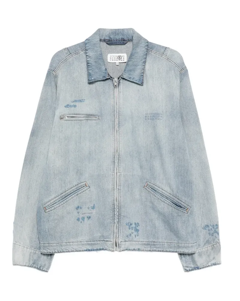 Maison Margiela Jeansjacke mit Nummern-Motiv - Blau Blau