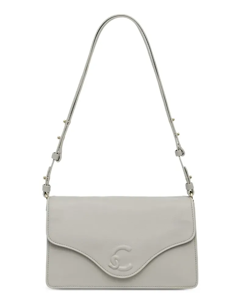 Coccinelle Schultertasche mit Logo-Prägung - Grau Grau
