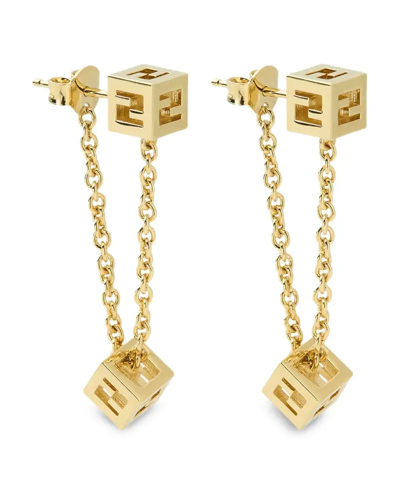 Fendi FF-Cube Ohrringe - Gold Gold