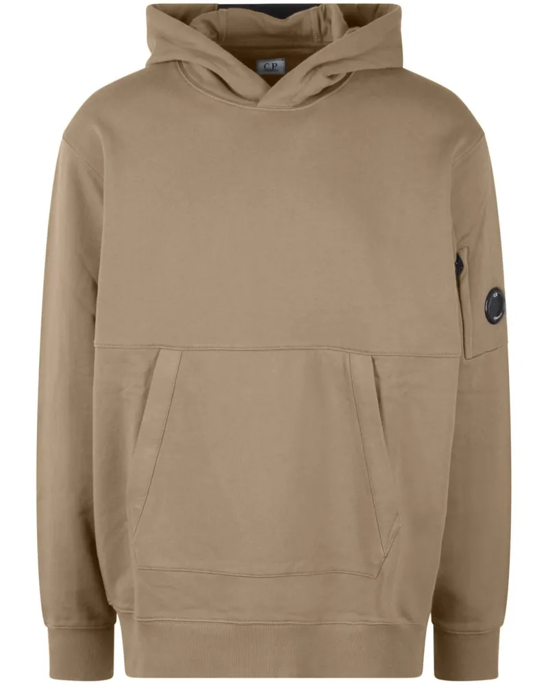 C.P. Company Hoodie mit Logo-Patch - Nude Nude