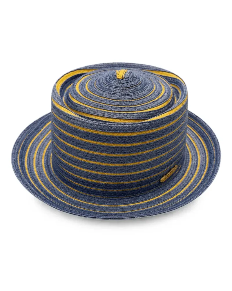 Borsalino striped straw hat - Blau Blau