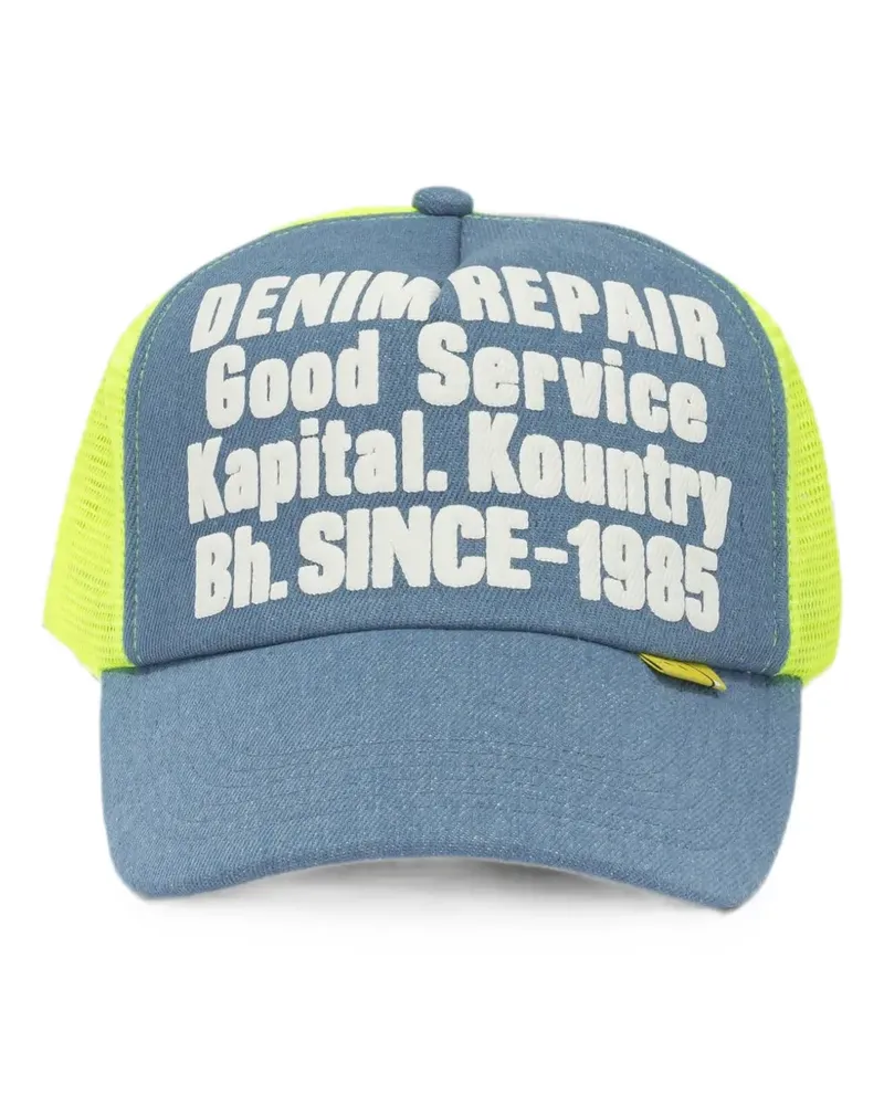 KAPITAL logo-print mesh-panel baseball cap - Gelb Gelb