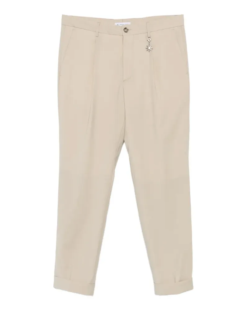 Manuel Ritz pleated turn-up trousers - Nude Nude