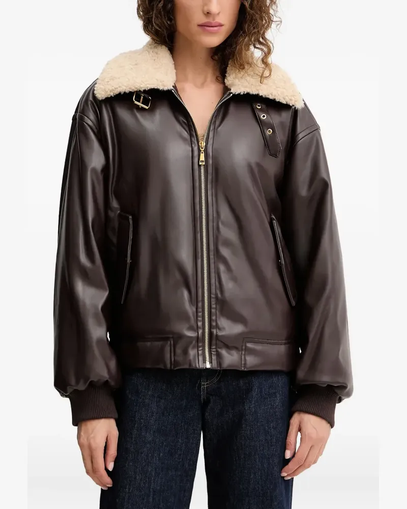 Twin-Set Jacke aus Faux-Leder - Braun Braun