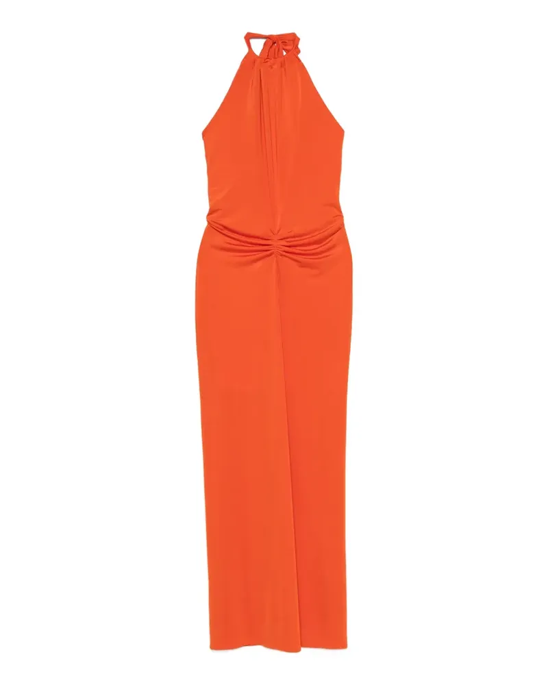 Raquel Diniz Gerafftes Neckholder-Kleid - Orange Orange