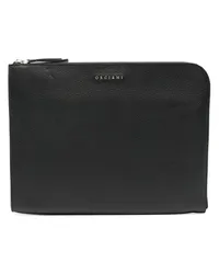 Orciani Clutch mit Logo Schwarz