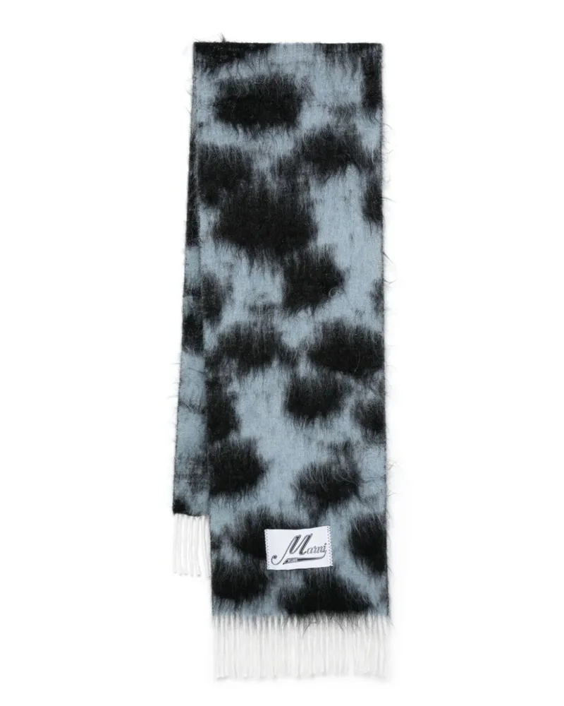 Marni Schal mit Leoparden-Print Schwarz