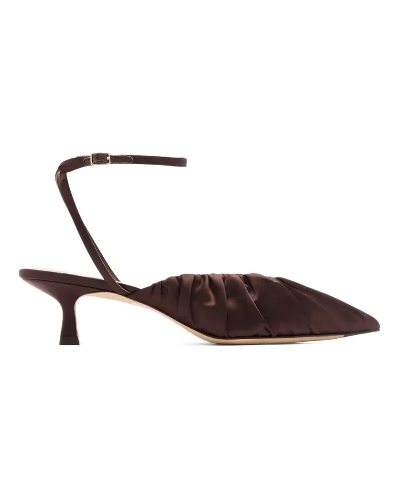 Loeffler Randall Geraffte Pumps mit spitzer Kappe - Braun Braun