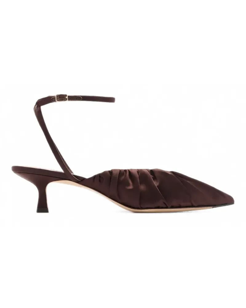 Loeffler Randall Geraffte Pumps mit spitzer Kappe - Braun Braun