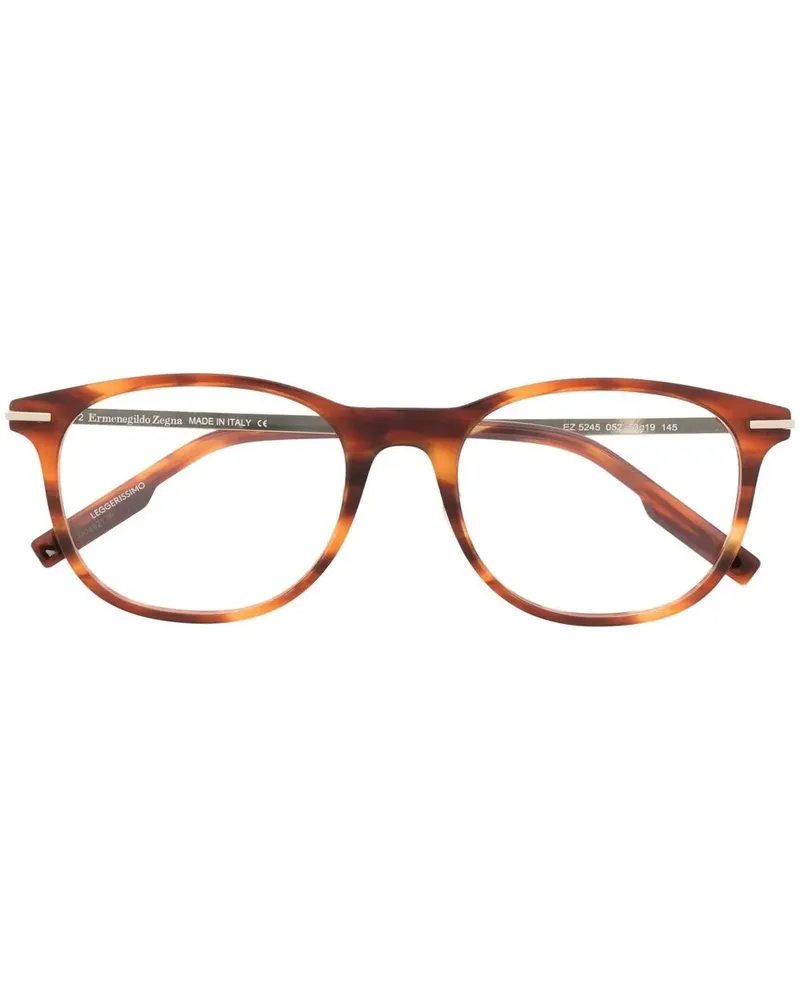 Ermenegildo Zegna Brille mit rundem Gestell - Orange Orange