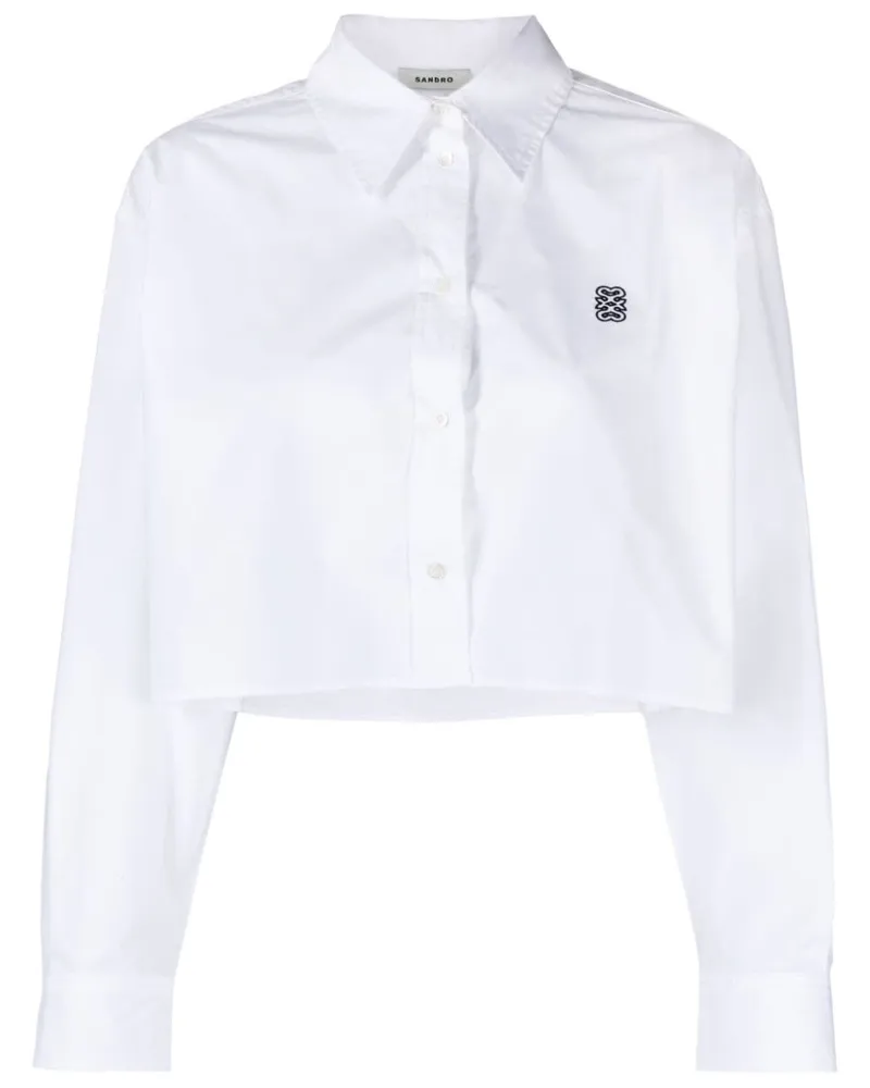 Sandro Hemd mit Monogramm-Stickerei - Weiß Weiß