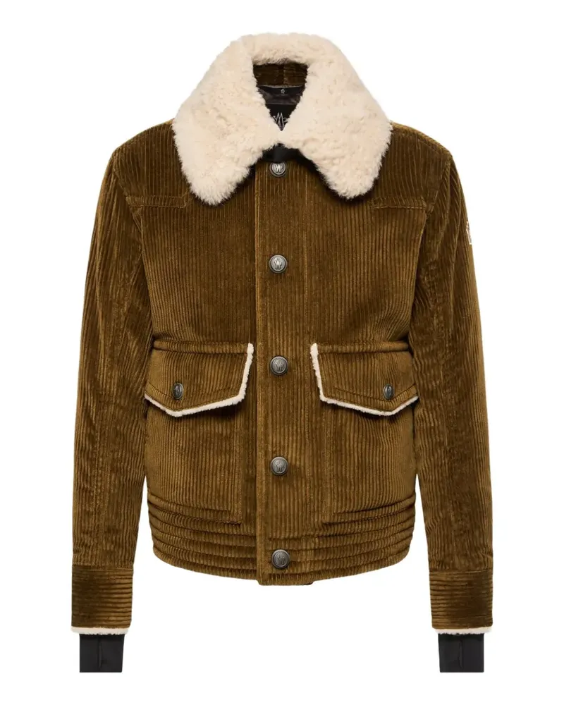 Moncler Givrand corduroy fur-collar padded jacket - Braun Braun
