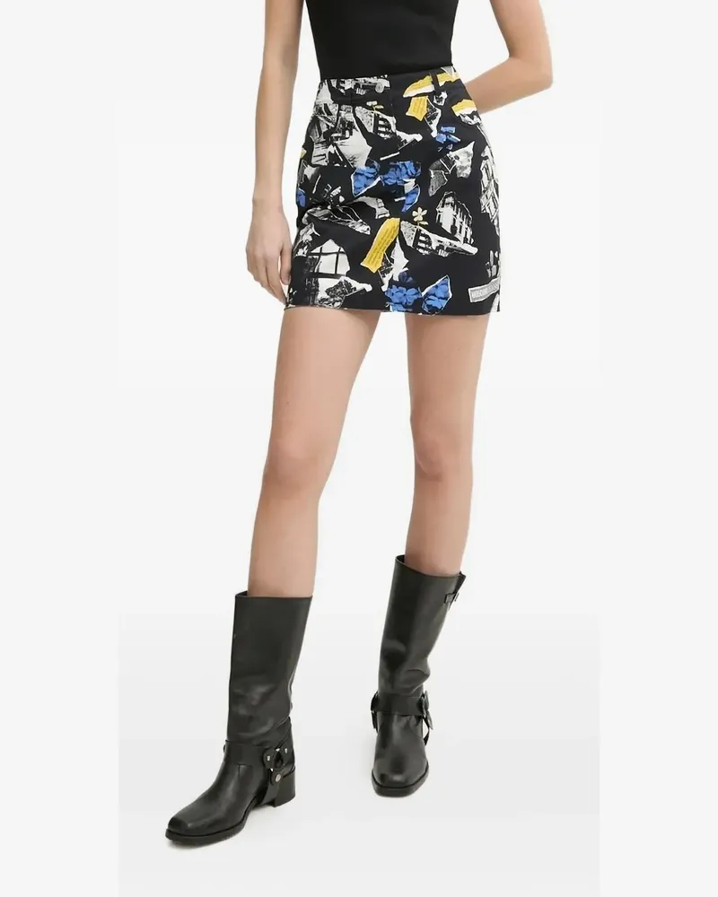 Moschino Minirock mit Print - Schwarz Schwarz