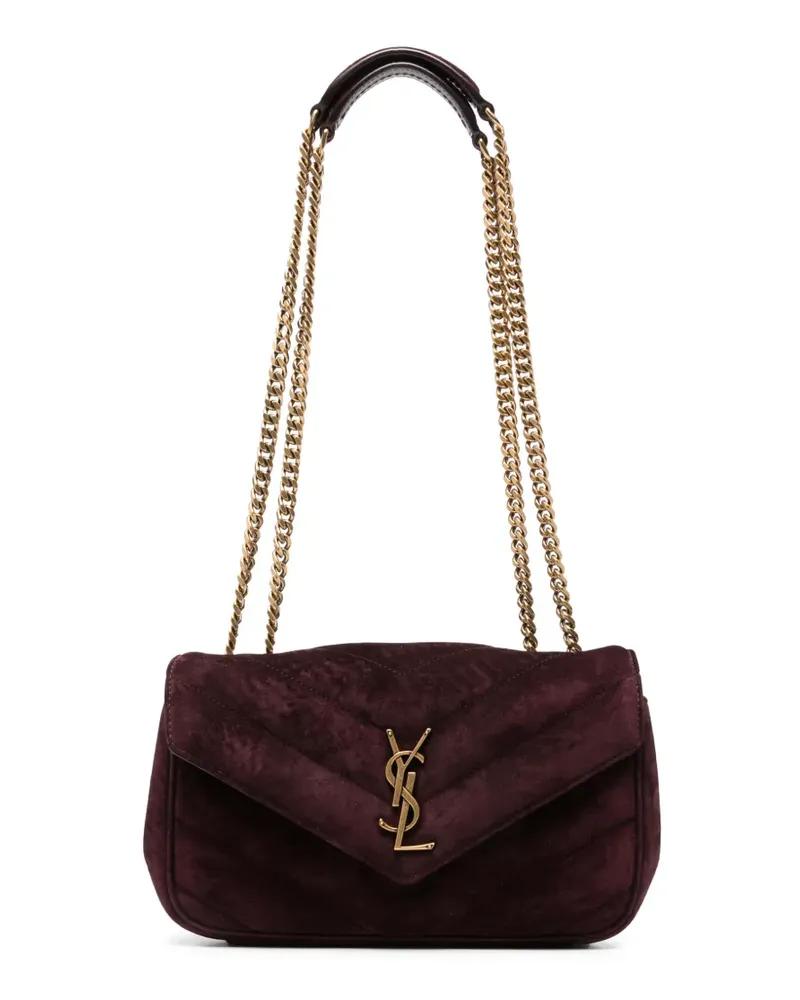 Saint Laurent Kleine Loulou Matelassé Schultertasche - Violett Violett