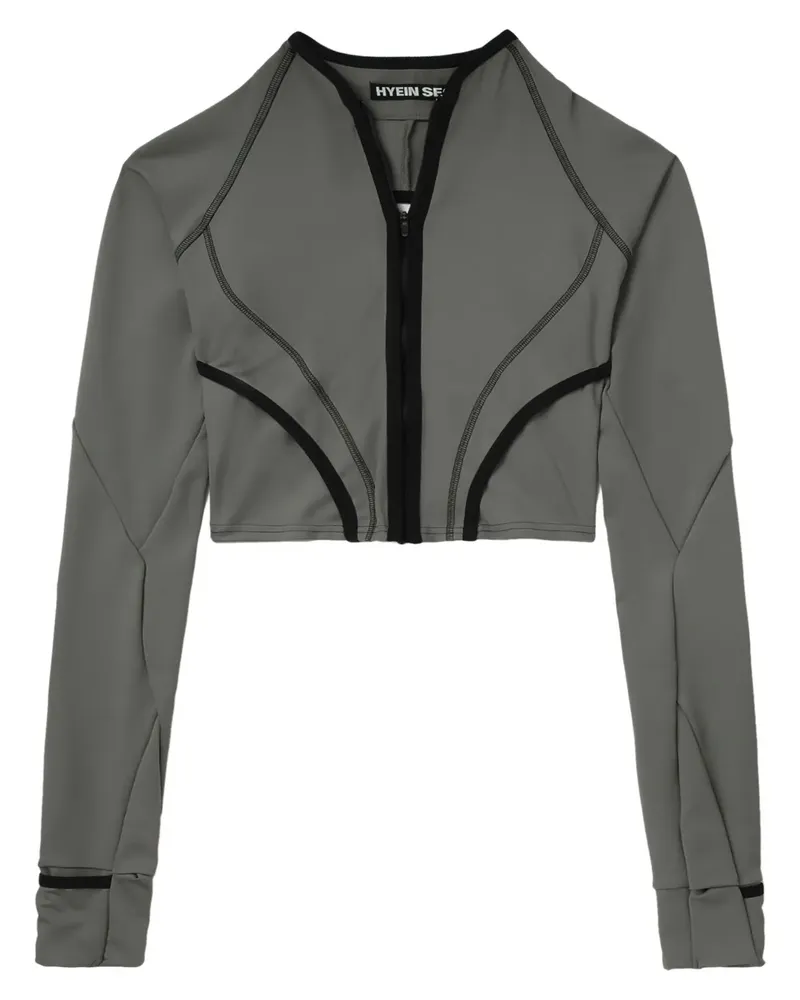Hyein Seo Cropped-Top mit Cut-Outs - Grün Grün