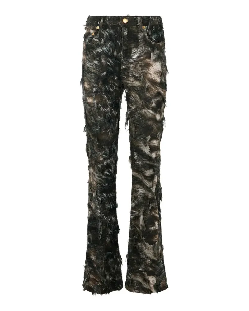 Roberto Cavalli Jeans mit Animal-Print - Schwarz Schwarz