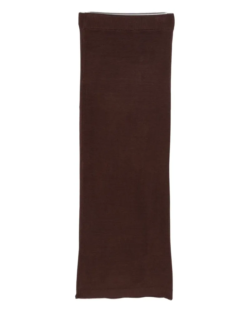 Entire Studios ribbed midi skirt - Braun Braun