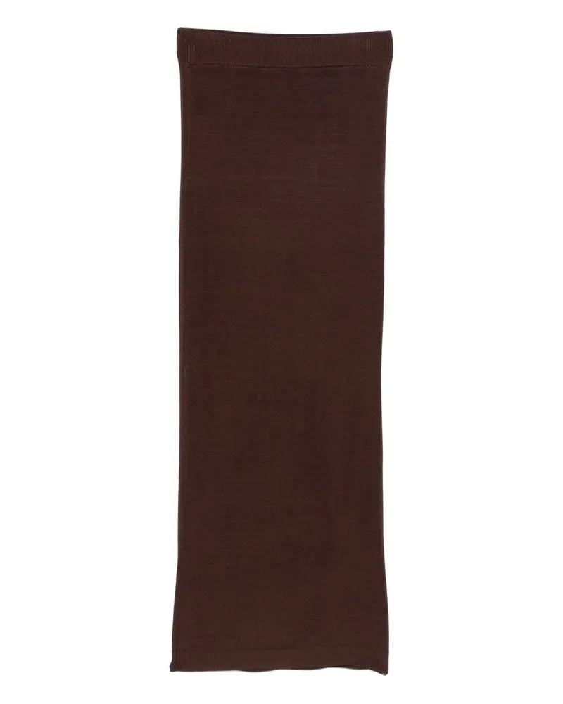 Entire Studios Gerippter Midirock - Braun Braun