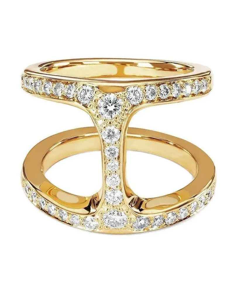 HOORSENBUHS 18kt Dame Phantom Gelbgoldring mit Diamanten Gold