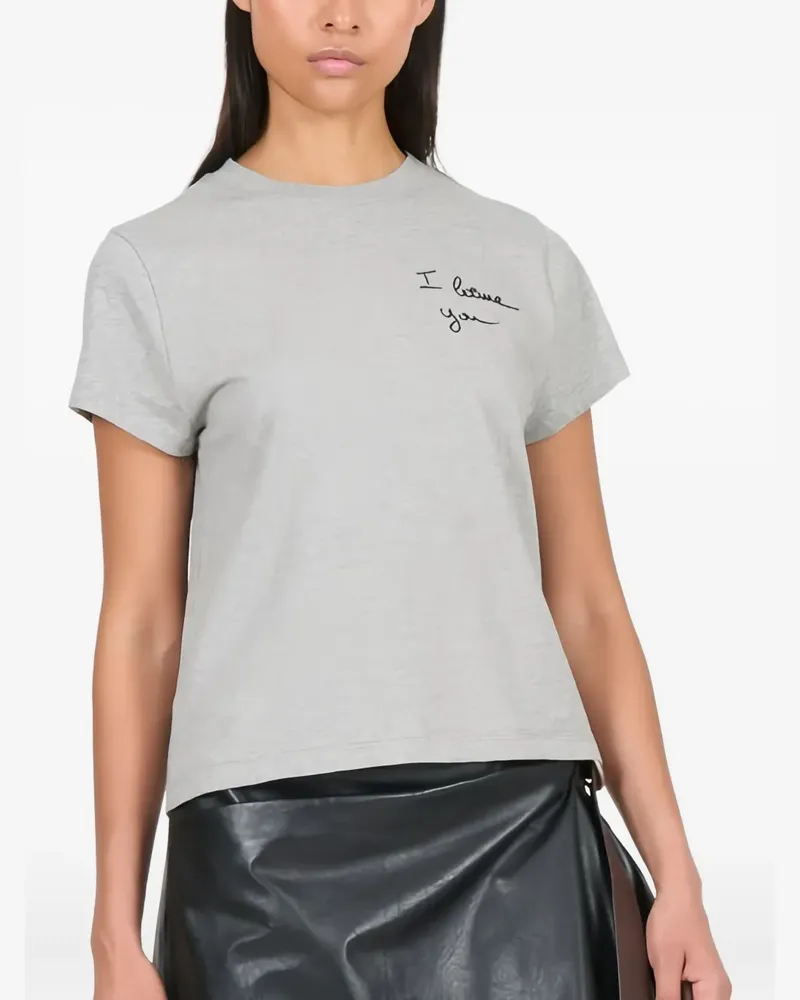 Loewe Besticktes T-Shirt - Grau Grau