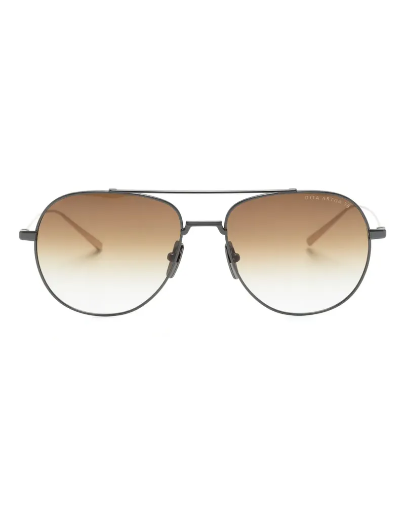 DITA Sonnenbrille mit rundem Gestell - Schwarz Schwarz