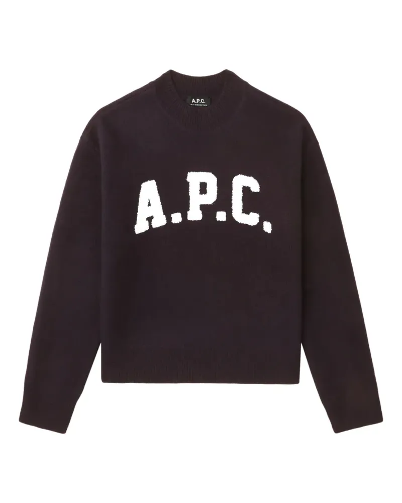 A.P.C. Pullover mit Logo-Detail - Violett Violett