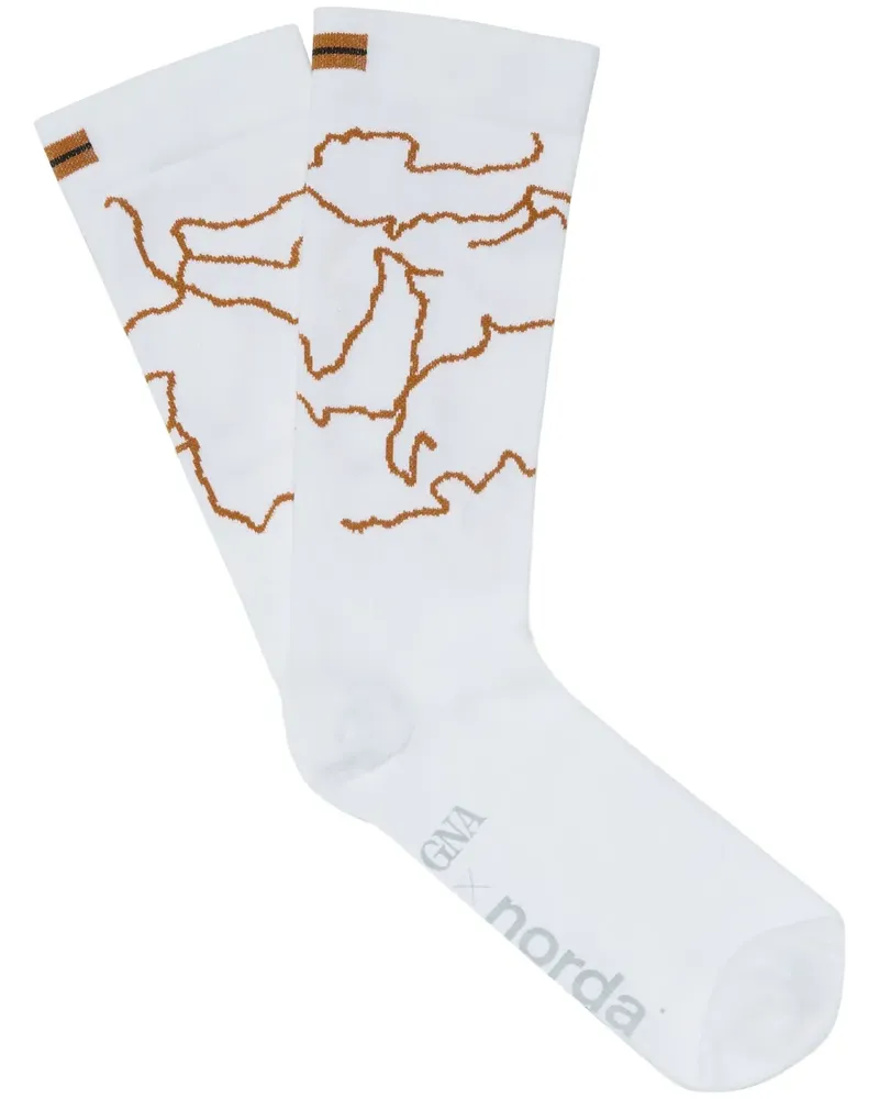 Ermenegildo Zegna x Norda halbhohe Socken - Weiß Weiß