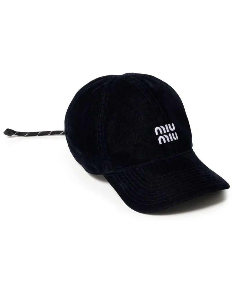Miu Miu Baseballkappe aus Samt - Blau Blau