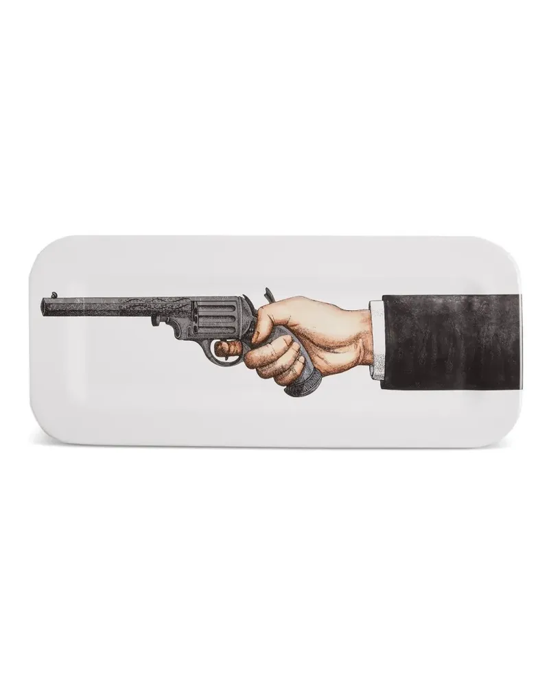 Fornasetti printed tray - Weiß Weiß